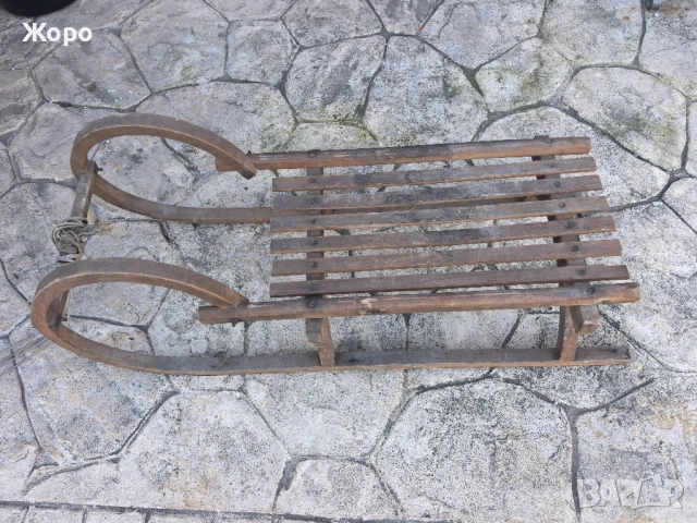 Стара дървена шейна, снимка 7 - Антикварни и старинни предмети - 52737957