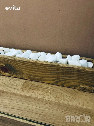 🌿 Уникална декоративна ваза – ръчна изработка от дърво и камък, снимка 5 - Други - 34785024