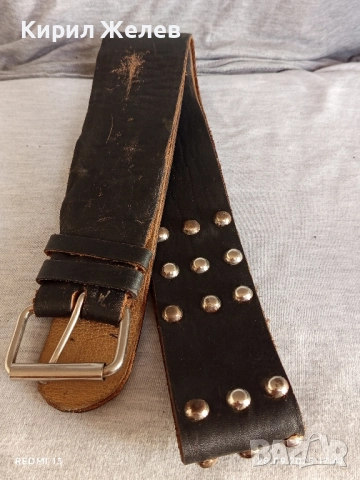 Модерен кожен колан с капси много красив стилен дизайн 28019, снимка 6 - Колани - 51868817