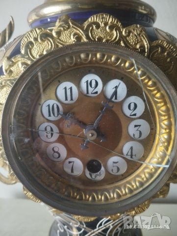 Стар каминен часовник, снимка 3 - Други ценни предмети - 45349805