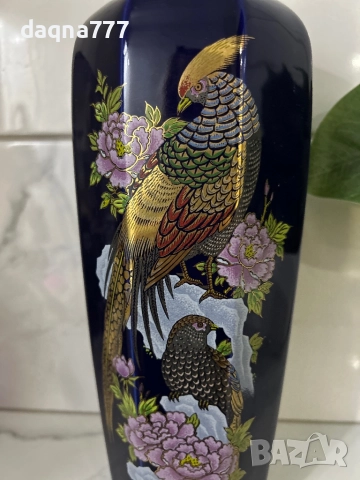 Винтидж японска порцеланова ваза, снимка 2 - Вази - 52894619