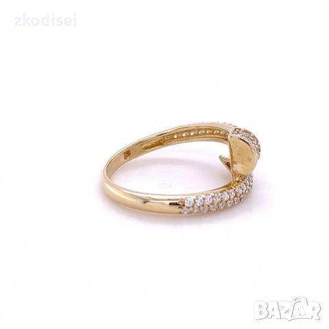 Златен дамски пръстен Cartier 2,25гр. размер:57 14кр. проба:585 модел:23701-2, снимка 3 - Пръстени - 46142592