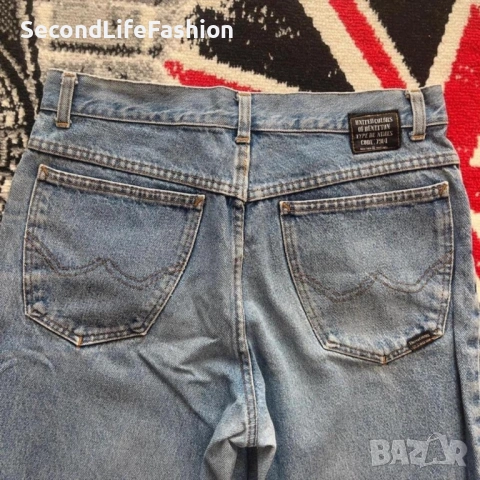 Винтидж дънки United Colors of Benetton с висока талия, размер 48, 80-те, снимка 5 - Дънки - 53270806