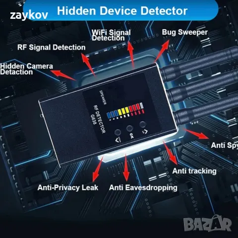 G638 Безжичен търсач на радиочестотни сигнали, снимка 8 - Друга електроника - 47248795