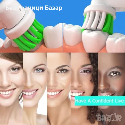 Нови Сменяеми глави за Oral B четка за зъби- 16 капачета и 16 глави, снимка 6 - Други - 47049970