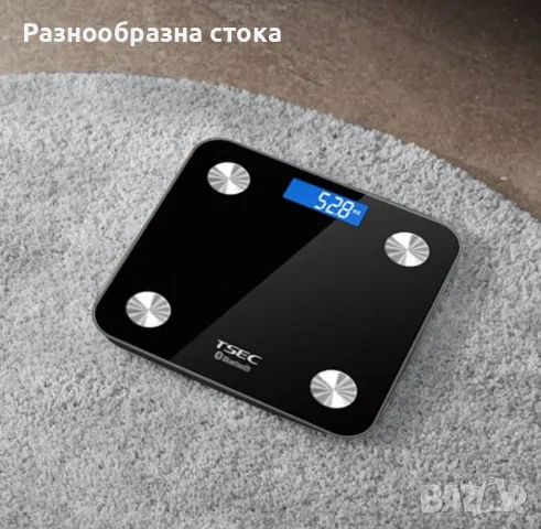 Интелигентен смарт кантар с Bluetooth  до 180 кг, снимка 3 - Друга електроника - 47001642