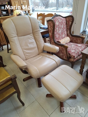 Кожено релакс кресло 
