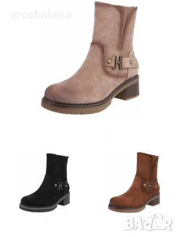 Дамски класически боти до глезена, 3цвята 