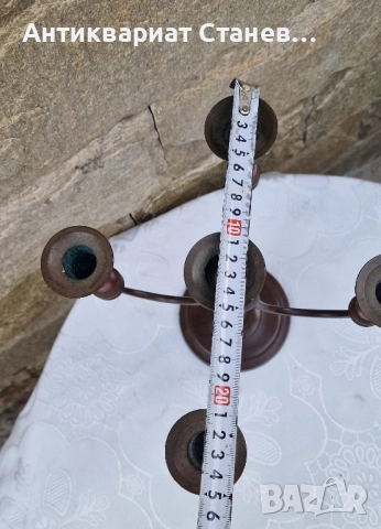 Масивен бронзов свещник , снимка 11 - Други стоки за дома - 52228166