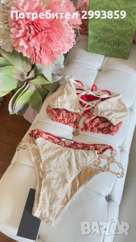 Бикини бански Гучи*Gucci technical gold chain, снимка 10 - Бански костюми - 51480412