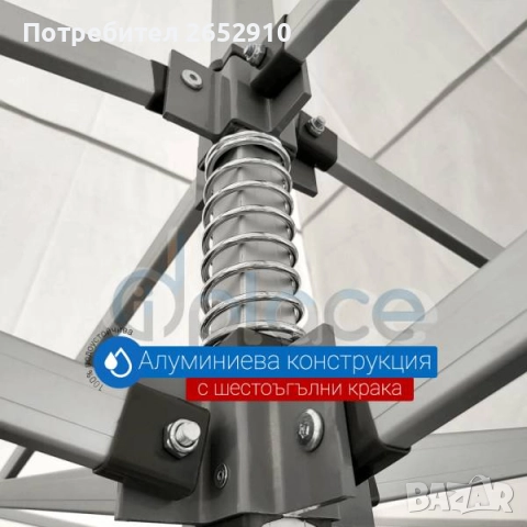 Професионални шатри 3х3, 3х4,5 3х6м алуминиева конструкция непромокаемо платнище Цена 999лв/510,78€, снимка 15 - Палатки - 48468912