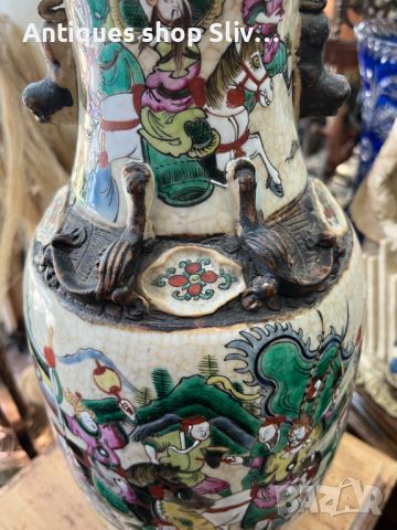 Автентична китайска ваза от 19в. №5595, снимка 3 - Антикварни и старинни предмети - 46446150