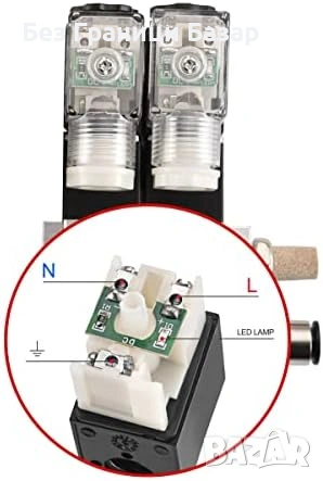 Нов Пневматичен соленоиден вентил 24V PT1/4 3/2 2-станционен manifold, снимка 6 - Други инструменти - 53572357