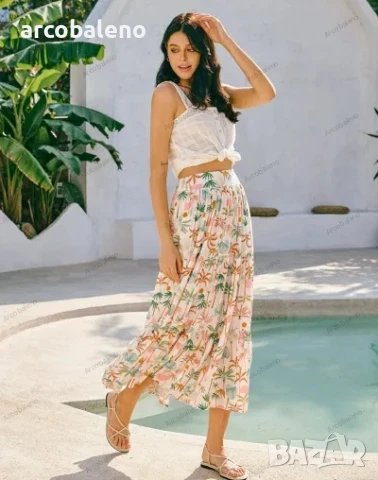 Дамска лятна пола, 3цвята , снимка 15 - Поли - 50518868