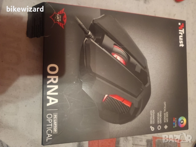 Trust Orna светеща жична мишка НОВА