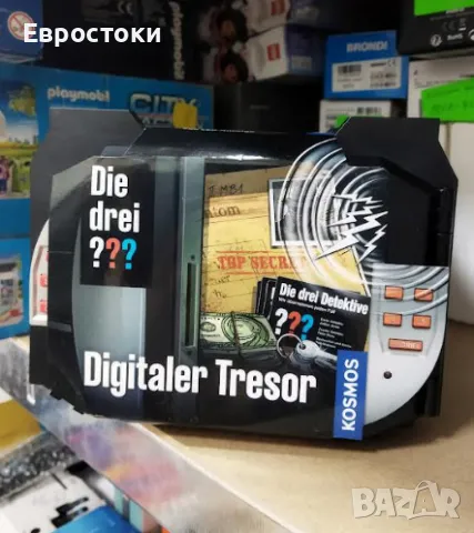 Детски детективски комплект Kosmos Die drei ??? Digitaler Tresor, детски цифров сейф за игра, снимка 2 - Образователни игри - 47240936