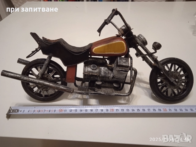 Стар метален мотоциклет и пикап пътна помощ, за декорация, големи