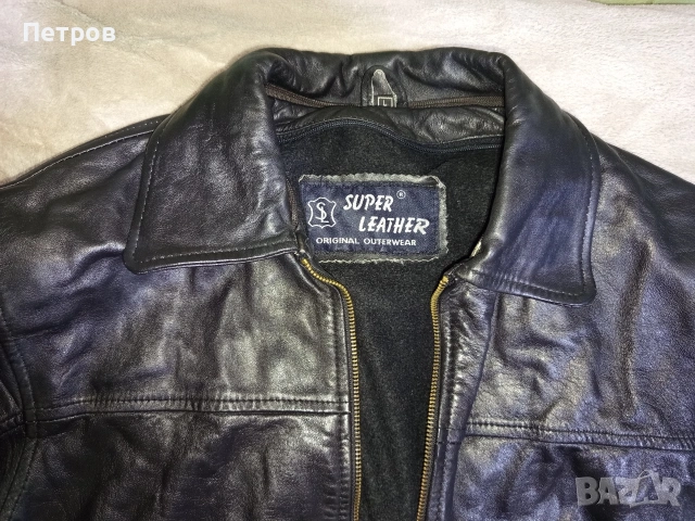 Кожено яке.(L), снимка 2 - Якета - 53514392