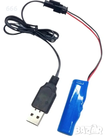  6 броя 3.7V 800mAh литиево-йонна акумулаторна батерия, с USB зарядно устройство, снимка 3 - Друга електроника - 53449943