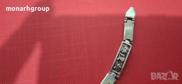 Сребърна гривна /без закопчалка/, снимка 5 - Гривни - 52656468