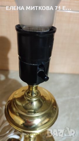 Старинна настолна лампа от масивен бронз/месинг топ състояние, снимка 4 - Настолни лампи - 45510358