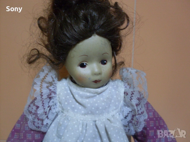 Стара кукла на стойка- Германия., снимка 2 - Антикварни и старинни предмети - 54107138