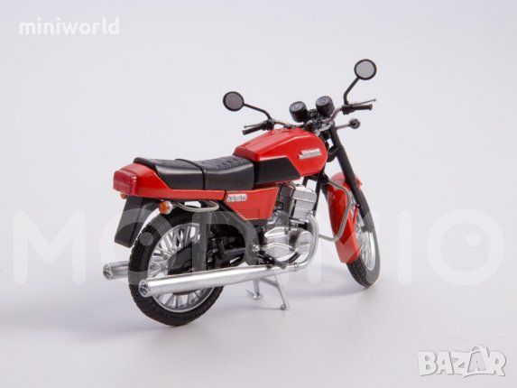 Jawa 350 typ 638-00 мотор 1986 - мащаб 1:24 на Наши мотоцикли моделът е нов в блистер, снимка 4 - Колекции - 45949904