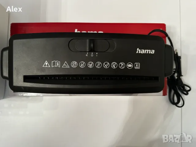 Шредер Hama Mini S6 Черен Гаранция, снимка 1 - Друга електроника - 47574456