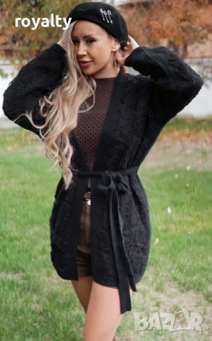 Черна Дамска Жилетка , снимка 2 - Жилетки - 52593497