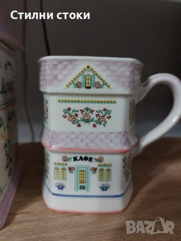 Буркан и чаша за кафе , снимка 2 - Чаши - 53841291