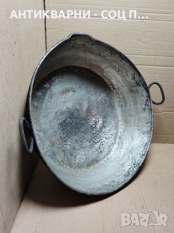 Соц Стара Ръчно Кована Медна Тава За Лютеница 20лт. Тегло 2кг. НОМЕР 101., снимка 5 - Антикварни и старинни предмети - 54010354
