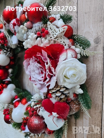 Коледен венец, снимка 3 - Коледни подаръци - 52706442
