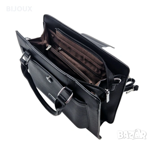 Дамска стилна чанта с метален акцент, снимка 3 - Чанти - 53217449