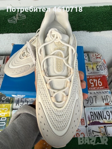 Adidas Originals Ozelia Beige, нови с кутия, EU 43 1/3, снимка 7 - Маратонки - 51911654