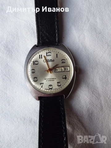 Слава с ден и дата - съветски механичен часовник - автомат, снимка 2 - Мъжки - 53537836
