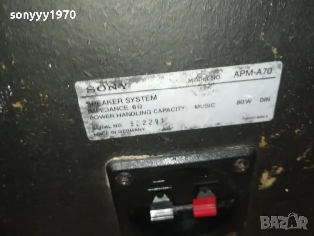 SONY APM-A70 MADE IN GERMANY-ВНОС SWISS G2408242134, снимка 16 - Тонколони - 47013093