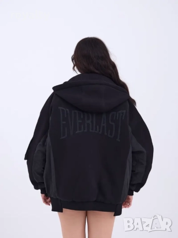 Стилно Черно Дамско Зимно Яке С Качулка , снимка 3 - Якета - 52162143