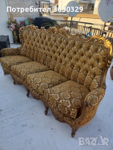 Барокови, ретро, диван с кресла, снимка 3 - Дивани и мека мебел - 51808455