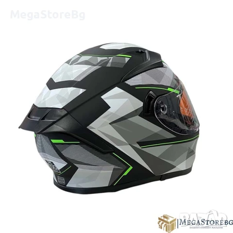 Каска за мотор 108 - размер S - Matt Black/Green, снимка 7 - Аксесоари и консумативи - 50576724