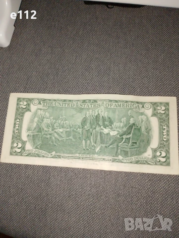 Рядка банкнота 2 Долара със звезда САЩ, снимка 2 - Нумизматика и бонистика - 51003345