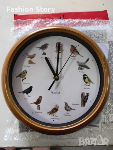 Стенен часовник с автентични птичи песни – природа във всеки час, снимка 8 - Стенни часовници - 51912804