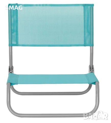 Плажен стол Тюркоаз метален 45x47x49cm S_1234870, снимка 2 - Къмпинг мебели - 50045458