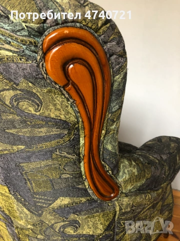 Кресло с дърворезби, снимка 2 - Дивани и мека мебел - 53509729
