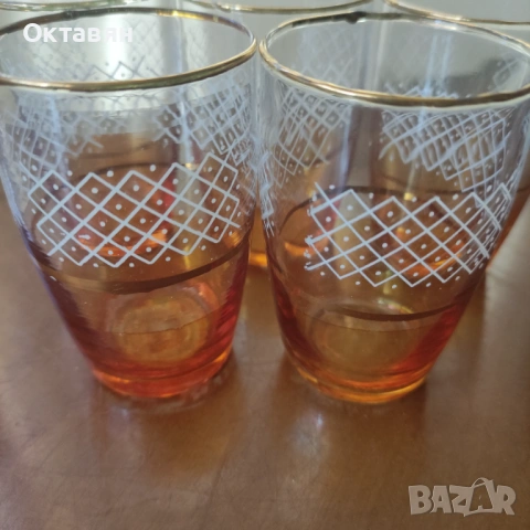 Стъклени чаши за вино/ракия,стари,ретро, снимка 2 - Чаши - 53316660