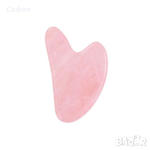 Розов нефритен камък скрепер за лице във формата на сърце за лице