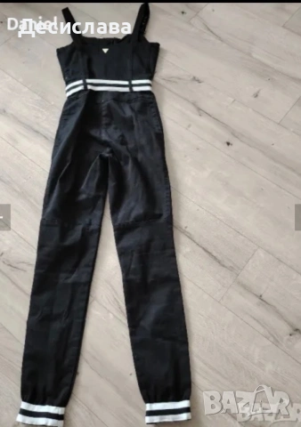 Дънков гащеризон с сребристи частици