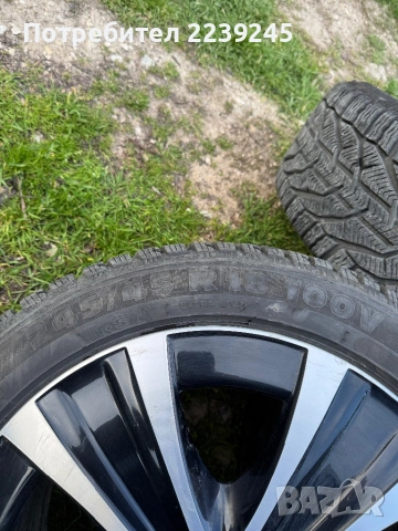 Оригинални джанти 18 цола 5х112 за Мерцеде Е-класа W213 със зимни гуми 245/45/18, снимка 9 - Гуми и джанти - 54184305