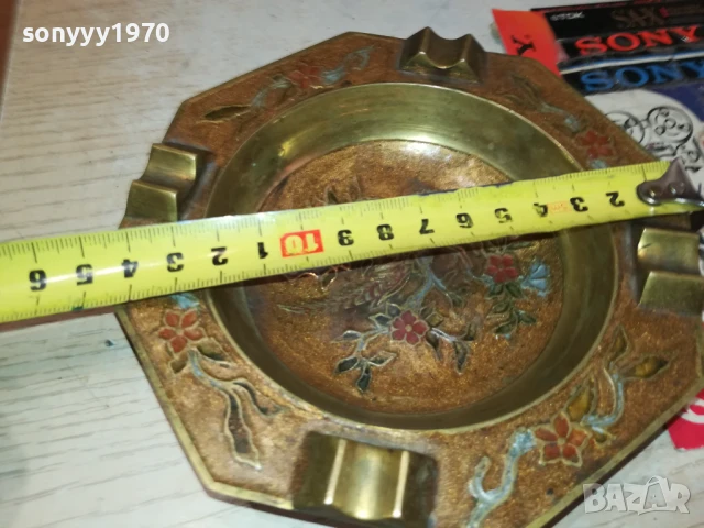 ПЕПЕЛНИК-МЕД/МЕСИНГ-MADE IN INDIA-ВНОС SWISS 1708251800, снимка 13 - Антикварни и старинни предмети - 51394535