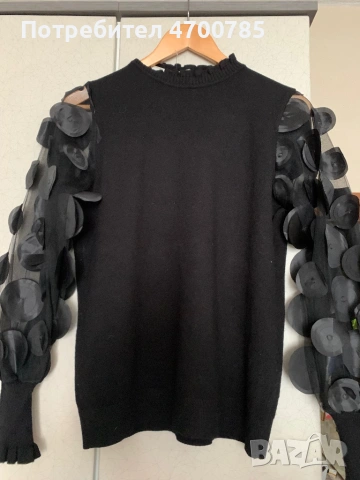 Нова блуза с тюлен ръкав, снимка 4 - Блузи с дълъг ръкав и пуловери - 53014461