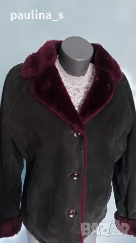 Два броя / Марков кожух от естествен велур "Etam" и "Enzo Cardinale" , снимка 15 - Палта, манта - 49037384